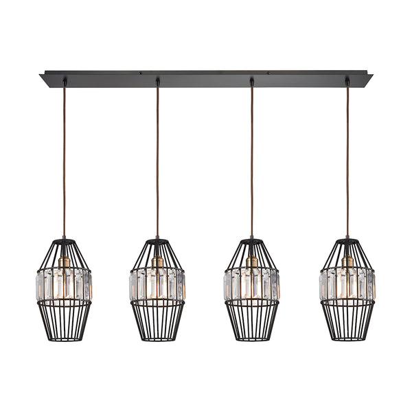 Yardley 4 Light Pendant In Oil Rubbed Bronze