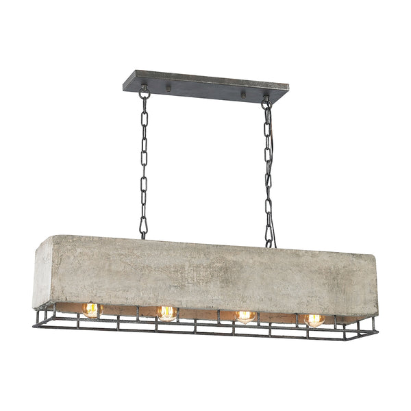Brocca 4 Light Chandelier In Silverdust Iron