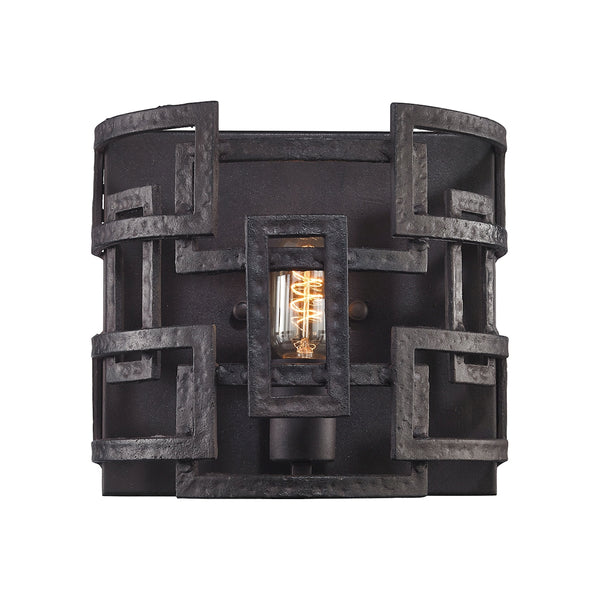 Garriston 1 Light Wall Sconce In Clay Iron