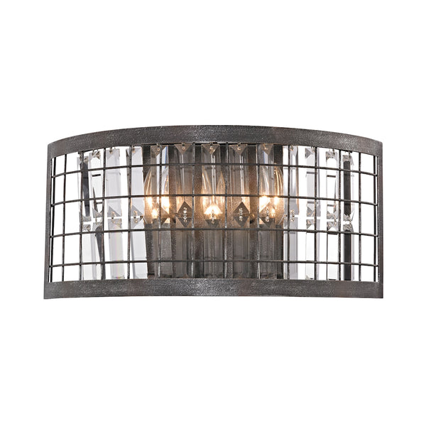 Nadina 3 Light Wall Sconce In Silverdust Iron