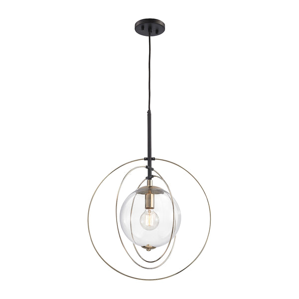 Zonas 1 Light Chandelier In Polished Gold And Oil Rubbed Bronze