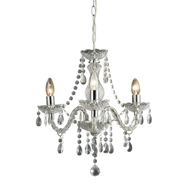 Theatre 3 Light Mini Chandelier In Clear