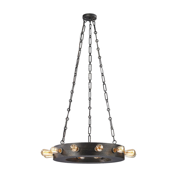 Venue 18 Light Chandelier In Speckled Iron