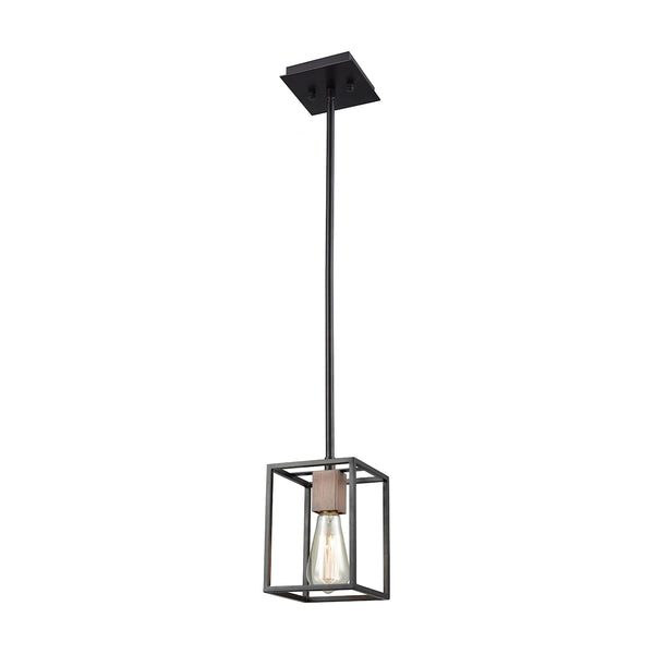 Rigby 1 Light Pendant In Oil Rubbed Bronze And Tarnished Brass - Includes Recessed Lighting Kit