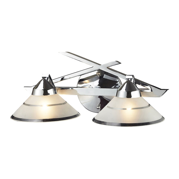 Refraction 2 Light Vanity In Polished Chrome