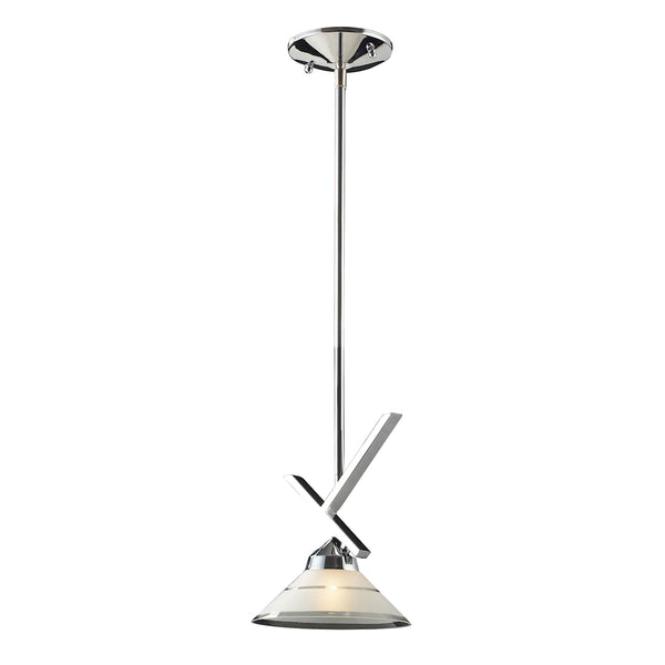 Refraction 1 Light Pendant In Polished Chrome