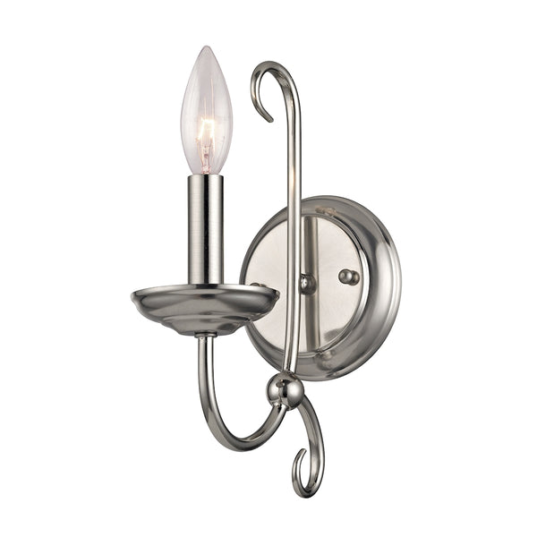 Williamsport 1 Light Wall Scone In Brushed Nickel