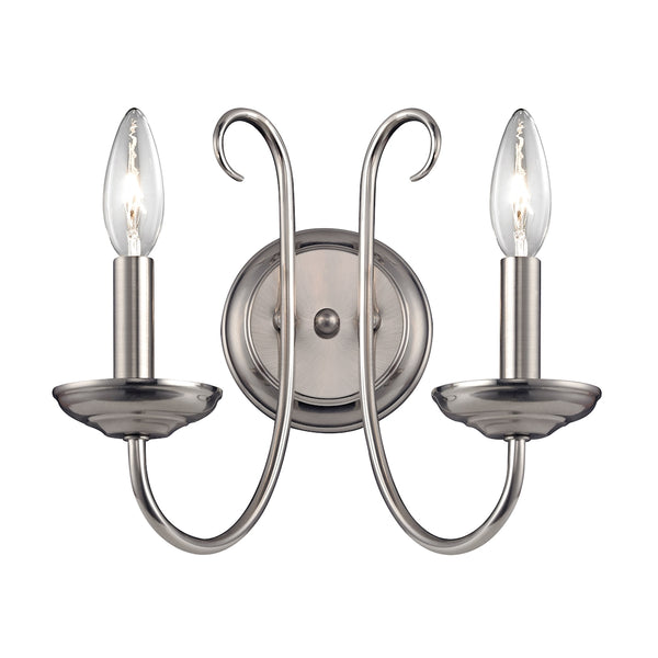 Williamsport 2 Light Wall Sconce In Brushed Nickel