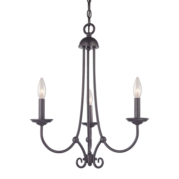 Williamsport 3 Light Chandelier In Oil Rubbed Bronze