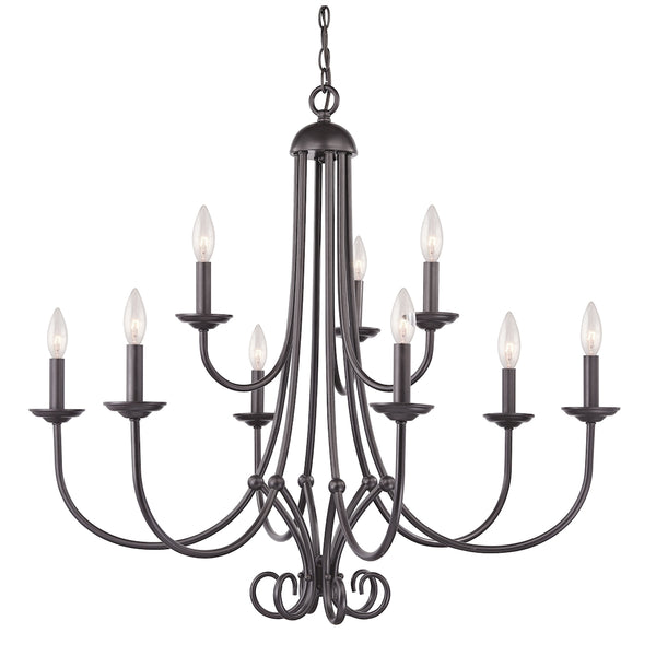 Williamsport 9 Light Chandelier In Oil Rubbed Bronze