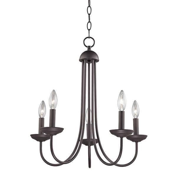 Williamsport 5 Light Chandeier In Oil Rubbed Bronze