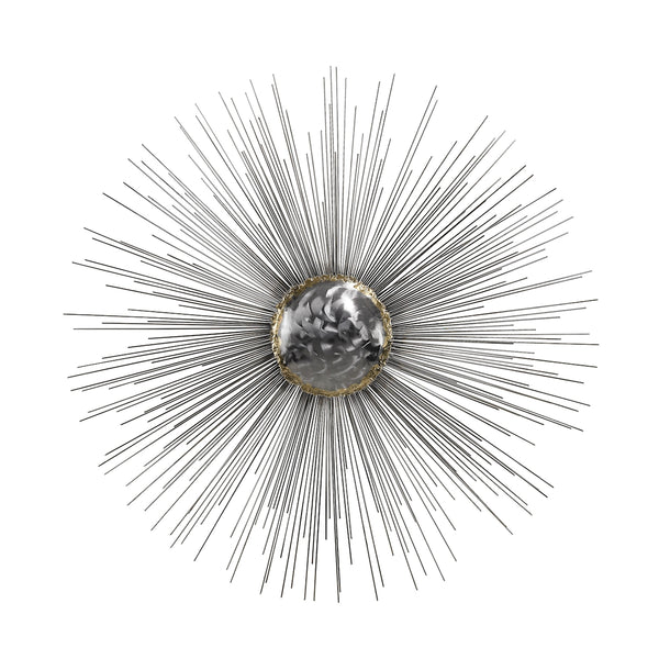 Silver Sun Metal Wall Decor