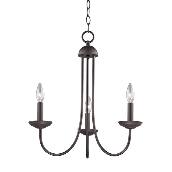 Williamsport 3 Light Chandelier In Oil Rubbed Bronze