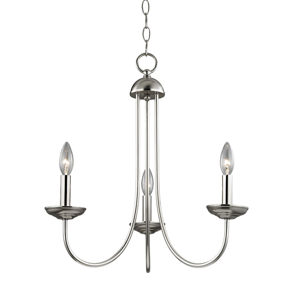 Williamsport 3 Light Chandelier In Brushed Nickel