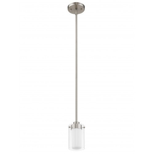 Livex Lighting Manhattan 1 Light Brushed Nickel Mini Pendant