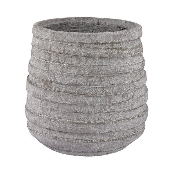 Barn Gray Corrugated Pot