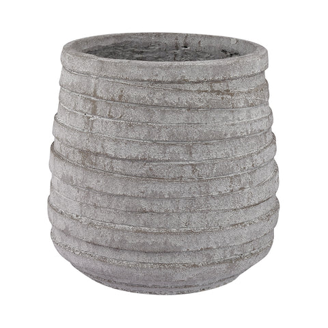 Barn Gray Corrugated Pot