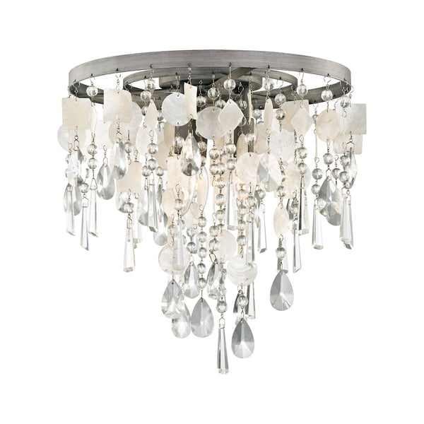 Alexandra 3 Light LED Semi Flush In Weathered Zinc
