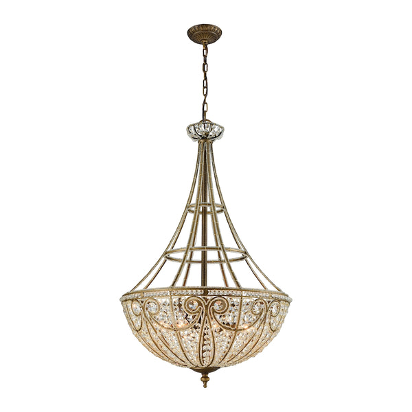 Elizabethan 8 Light Pendant In Dark Bronze