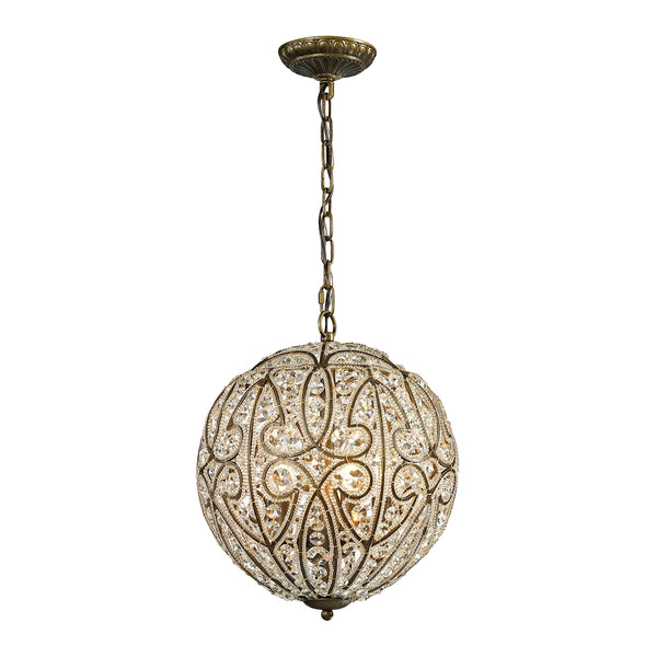 Elizabethan 5 Light Pendant In Dark Bronze