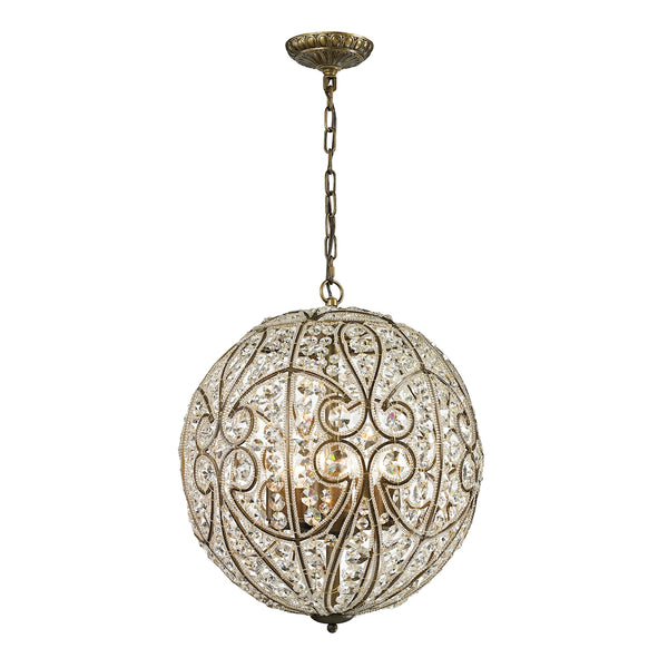 Elizabethan 8 Light Pendant In Dark Bronze