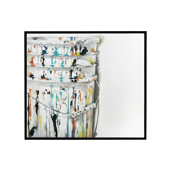 Paint Bucket Still Life - Handpainted Art On Canvas