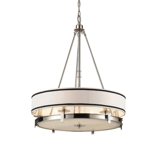 Tribeca 6 Light Pendant In Polished Nickel
