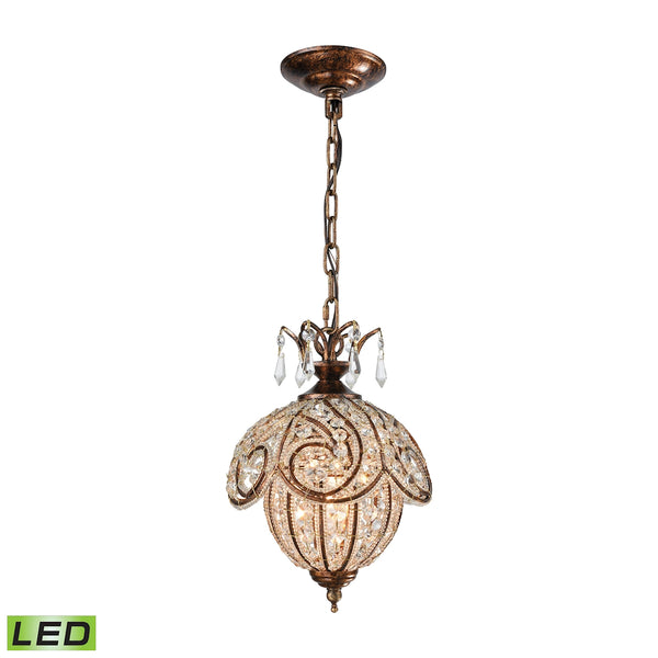 Jubilee 1 Light LED Pendant In Spanish Bronze