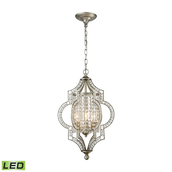 Gabrielle 3 Light LED Chandelier In Aged Silver