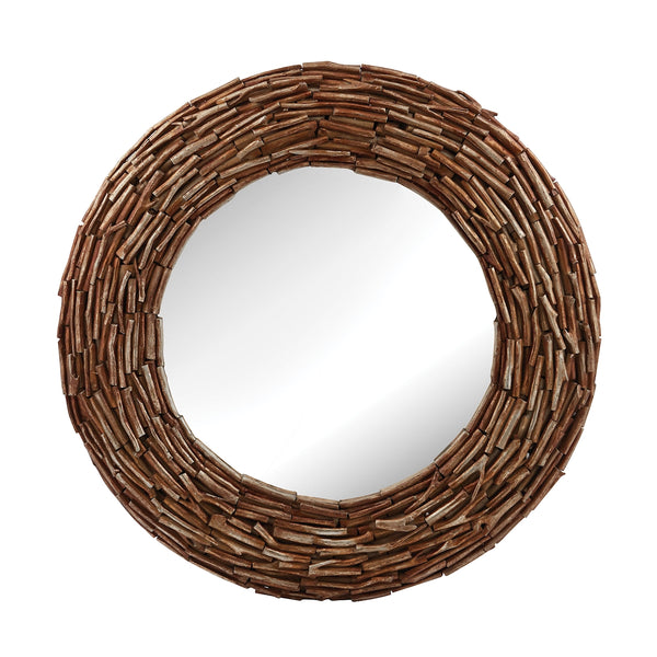 Round Twig Mirror