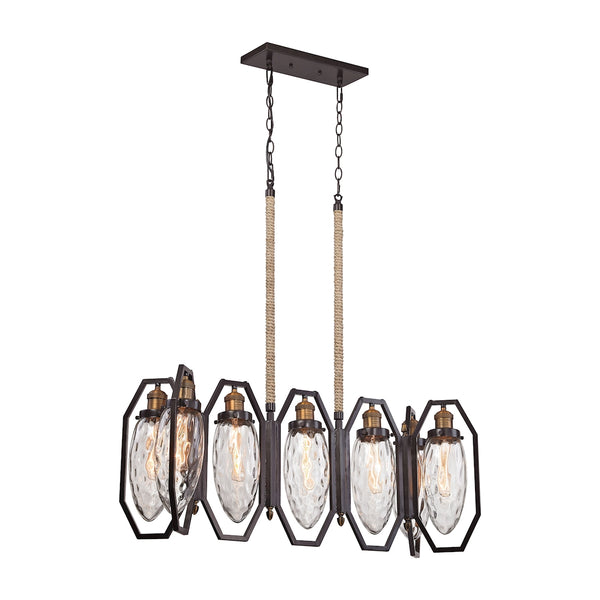 Owen 7 Light Chandelier In Oil Rubbed Bronze And Antique Brass