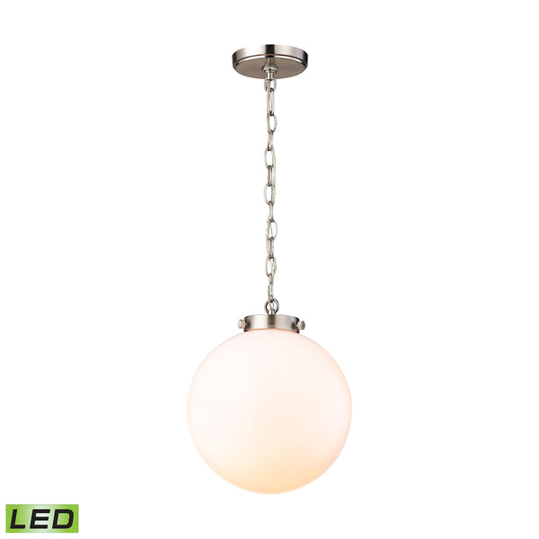 Gramercy 1 Light LED Pendant In Satin Nickel