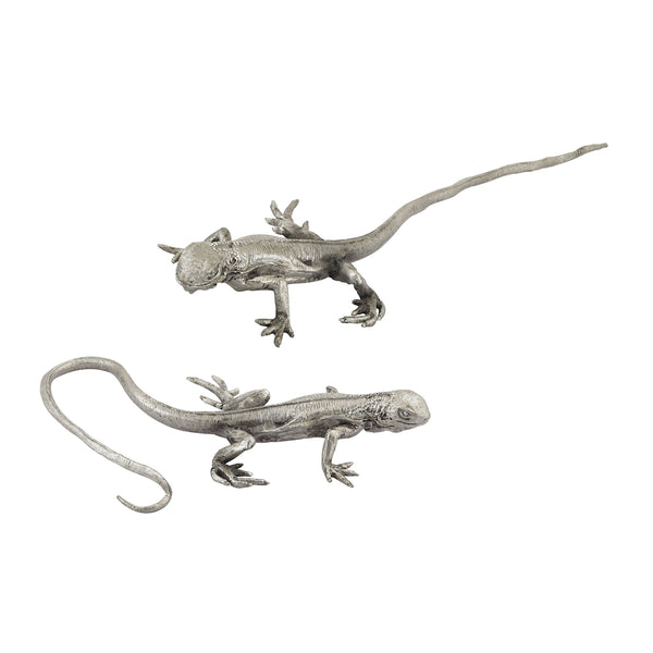 Hand Forged Long Tail Silver Lizard