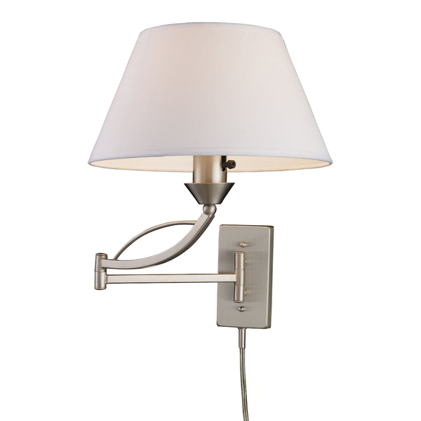 Elysburg 1 Light Swingarm Sconce In Satin Nickel