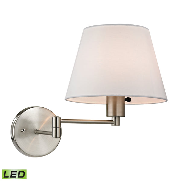 Avenal 1 Light LED Swingarm Sconce In Brushed Nickel