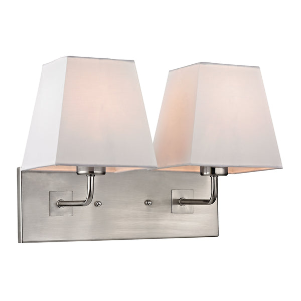 Beverly 2 Light Wall Sconce In Brushed Nickel