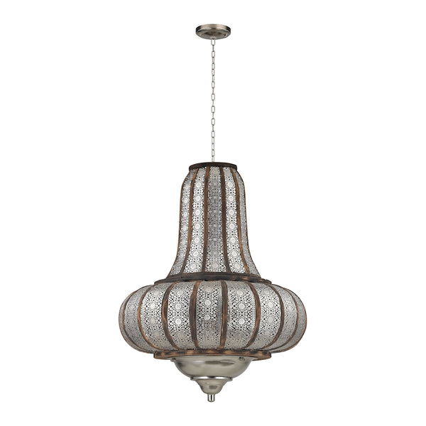 Pierced Metalwork Hanging Pendant - Large