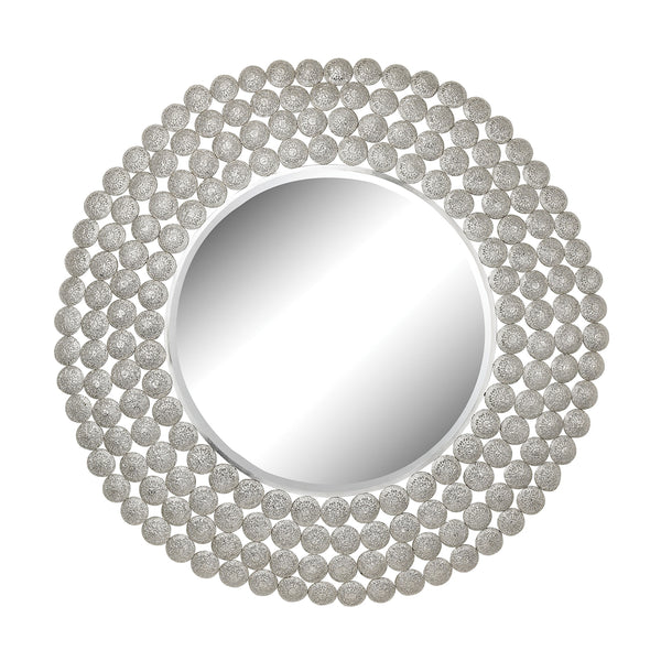 Pierced Disk Framed Mirror