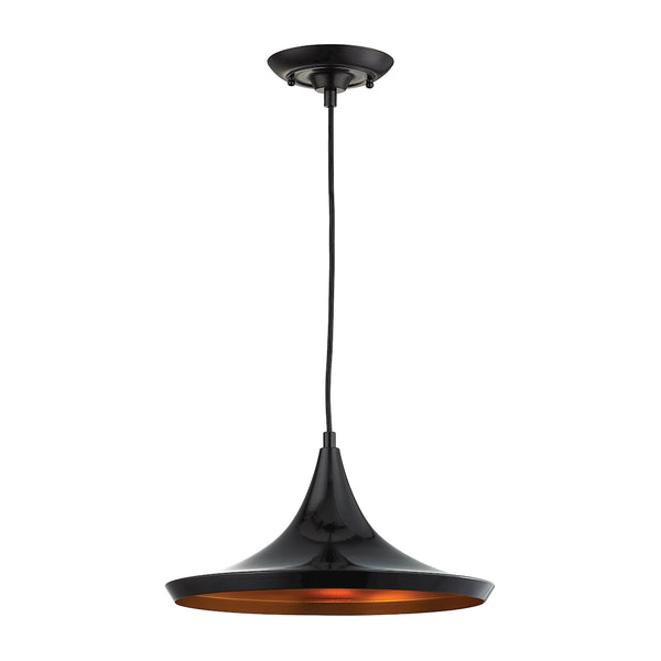 Sorenson 1 Light Pendant In Gloss Black