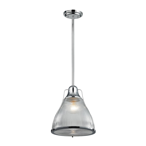 Halophane 1 Light Pendant In Polished Chrome