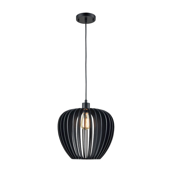Lila 1 Light Pendant In Matte Black