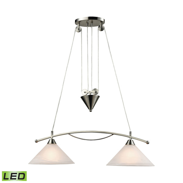 Elysburg 2 Light LED Island In Satin Nickel