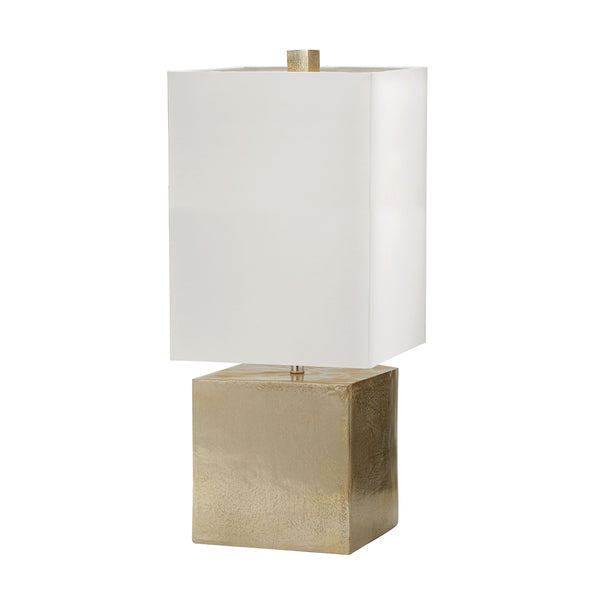Cement Cube Table Lamp in Gold