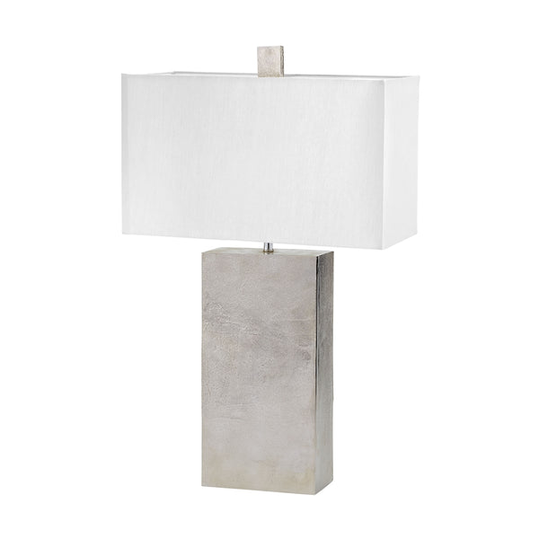 Cement Tower Table Lamp in Nickel