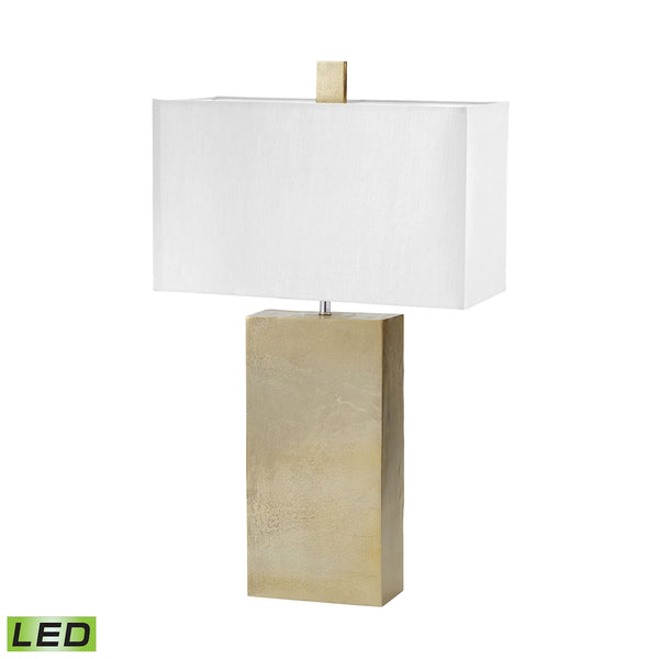 Cement Tower LED Table Lamp in Gold