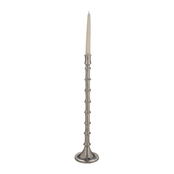 Silver Bamboo Candleholder - Large