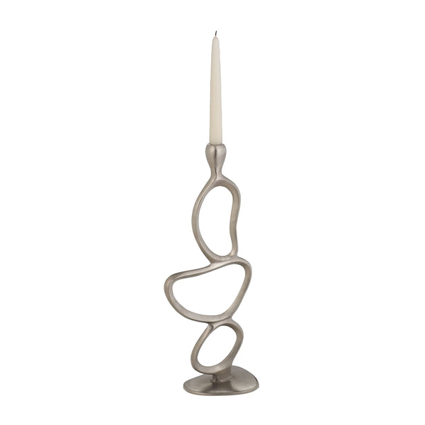 Silver Hoop Candleholder