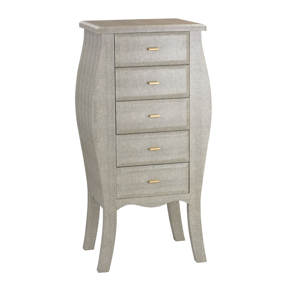 Bowed Shagreen Chest in Grey