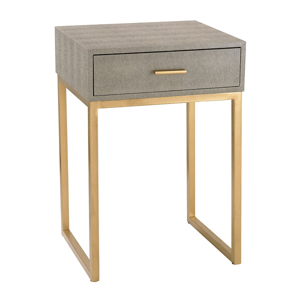 Shagreen Side Table In Grey