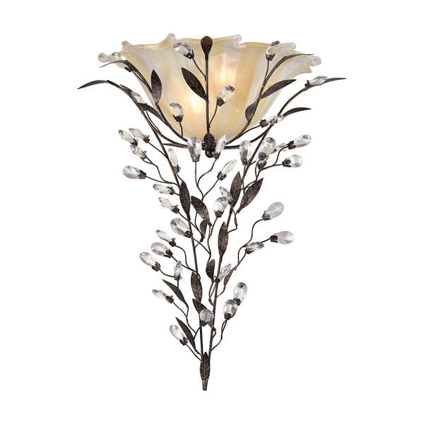 Circeo 2 Light Wall Sconce In Deep Rust